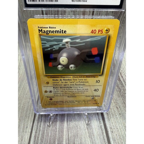 Magnemite Pokémon (1999) Portuguese Base Set - 53/102 CGC 7 Near Mint - Picture 5 of 10